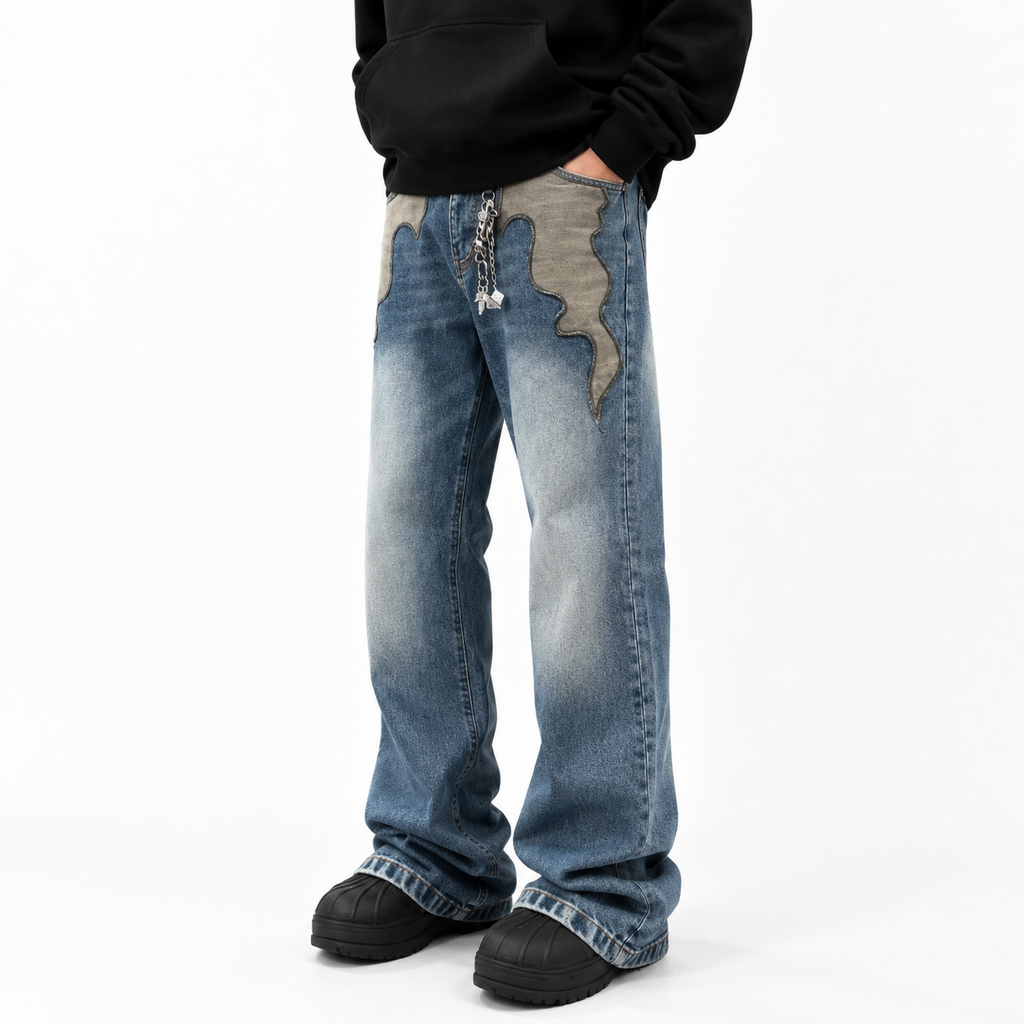 MBW – Jean coupe droite vintage délavé