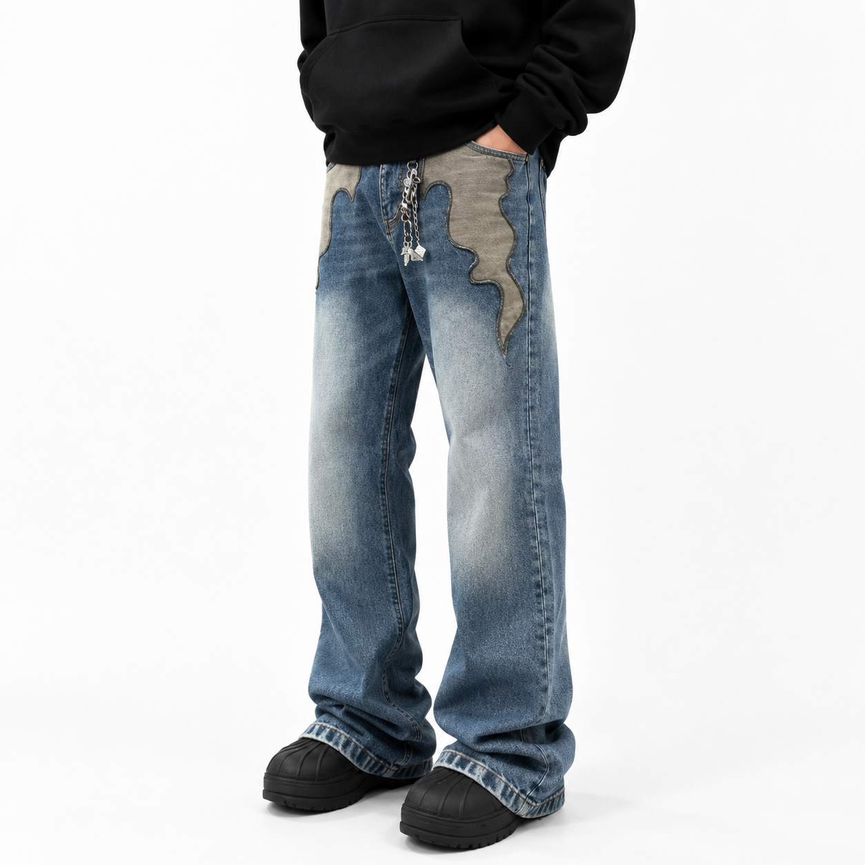 MBW – Jean coupe droite vintage délavé