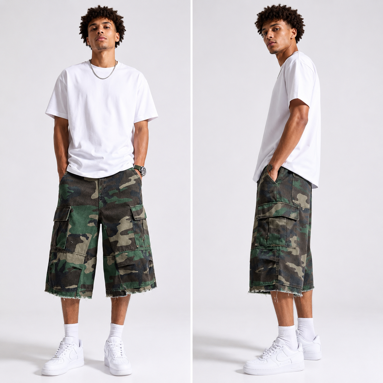 MBW Camouflage Cargo Baggy Short