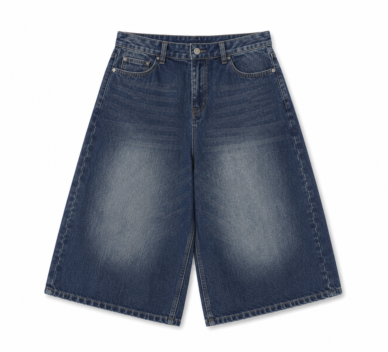 Short en jean baggy délavé