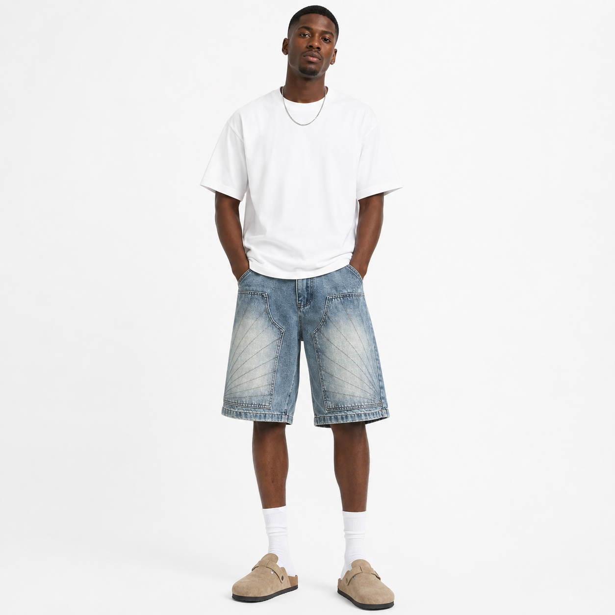 MBW Short Jean Baggy Vintage Homme