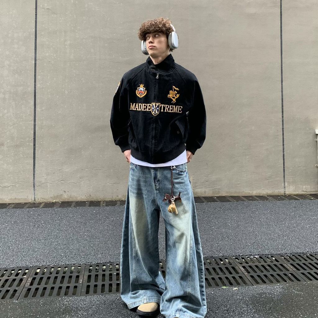 MBW veste Baseball Cropped streetwear Y2K