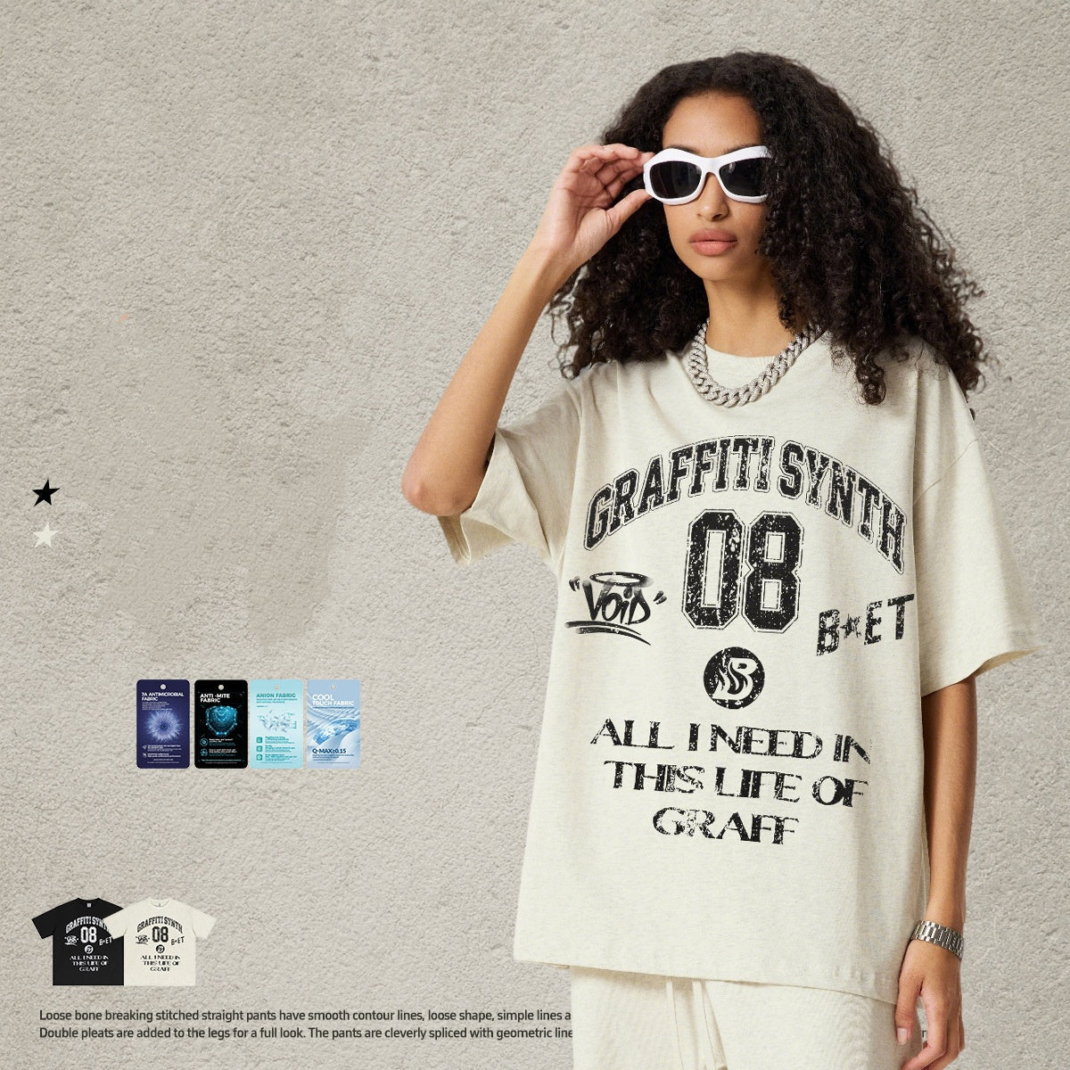 MBW – T-shirt Vintage Graffiti Oversize