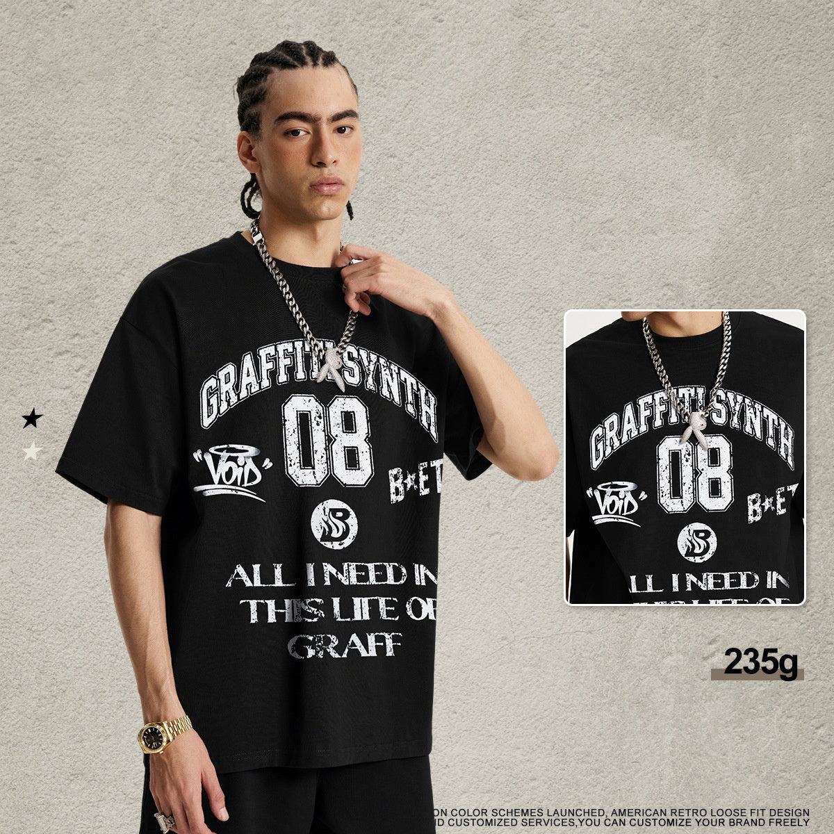 MBW – T-shirt Vintage Graffiti Oversize