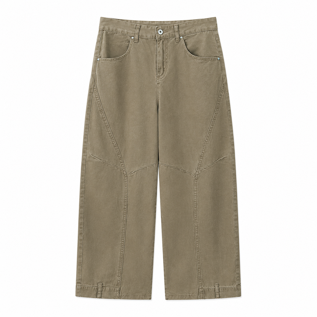 MBW – Pantalon Large Rétro Kaki