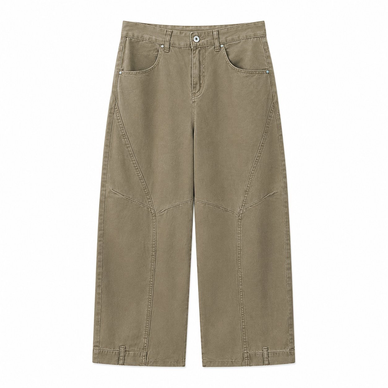 MBW – Pantalon Large Rétro Kaki