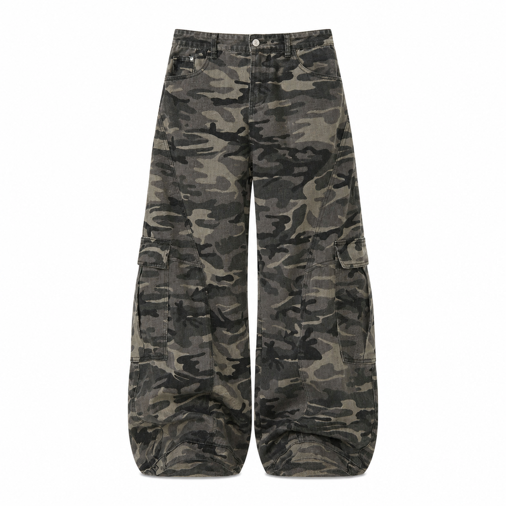 MBW – Pantalon Denim Camouflage Oversize