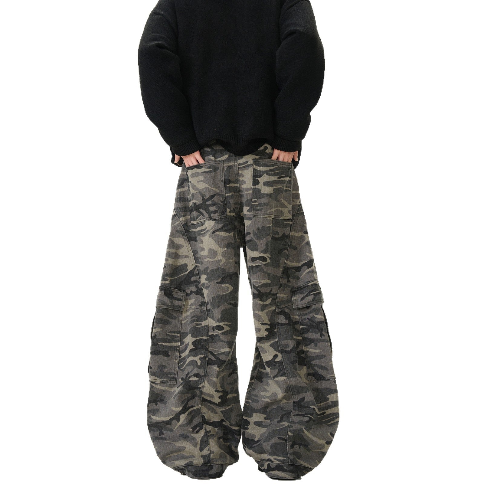 MBW – Pantalon Denim Camouflage Oversize