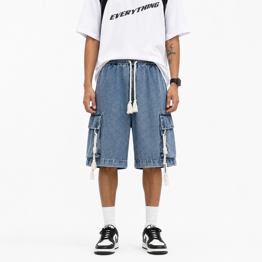 MBW Sarouel jean court Oversize