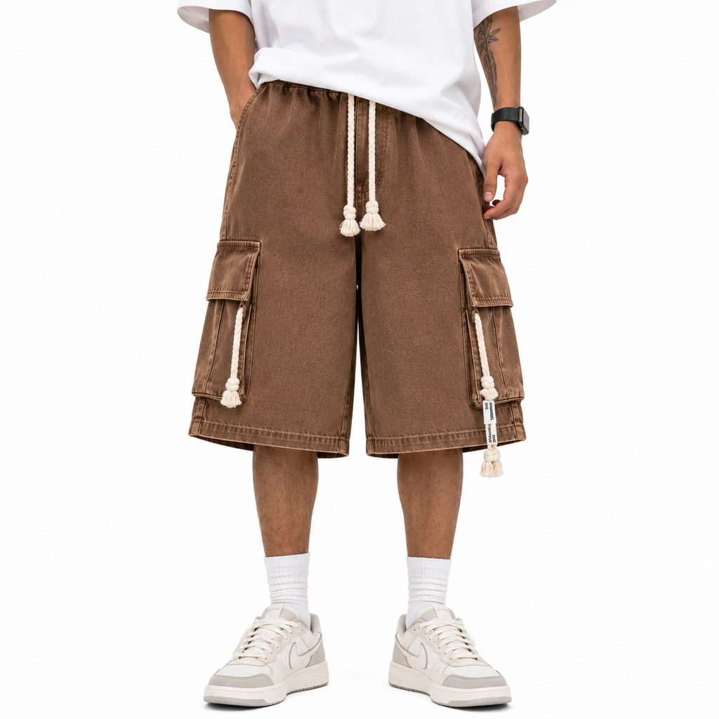 MBW Sarouel jean court Oversize