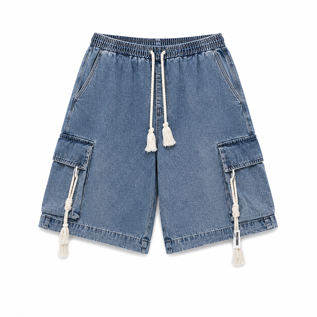 MBW Sarouel jean court Oversize