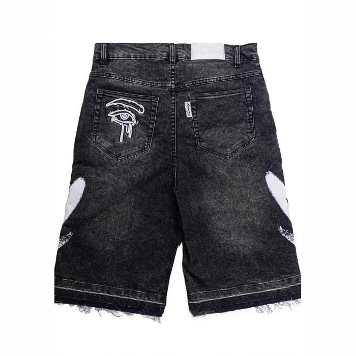 MBW Short Jean Rétro-coupe large Streetwear