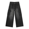 MBW Jean Baggy Délavé à jambes Large