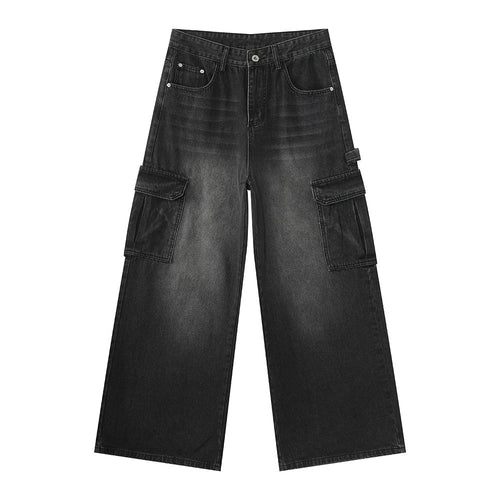 Jean Baggy Délavé à jambes Large