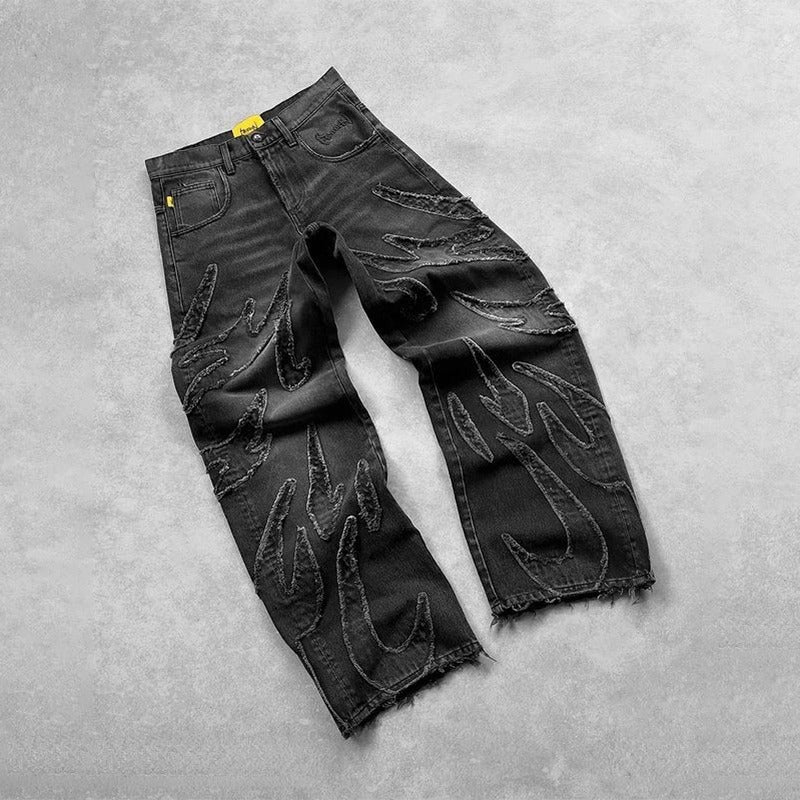 MBW – Jean baggy brodé