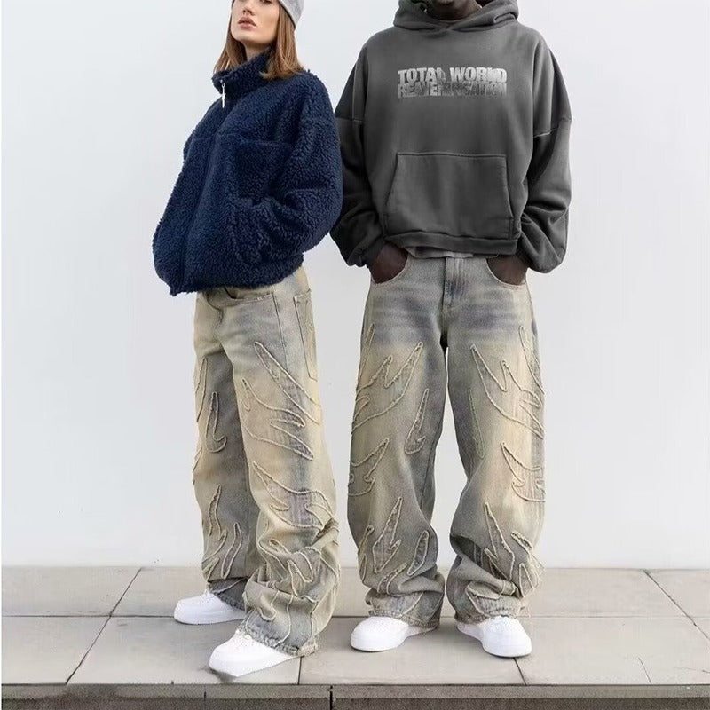 MBW – Jean baggy brodé