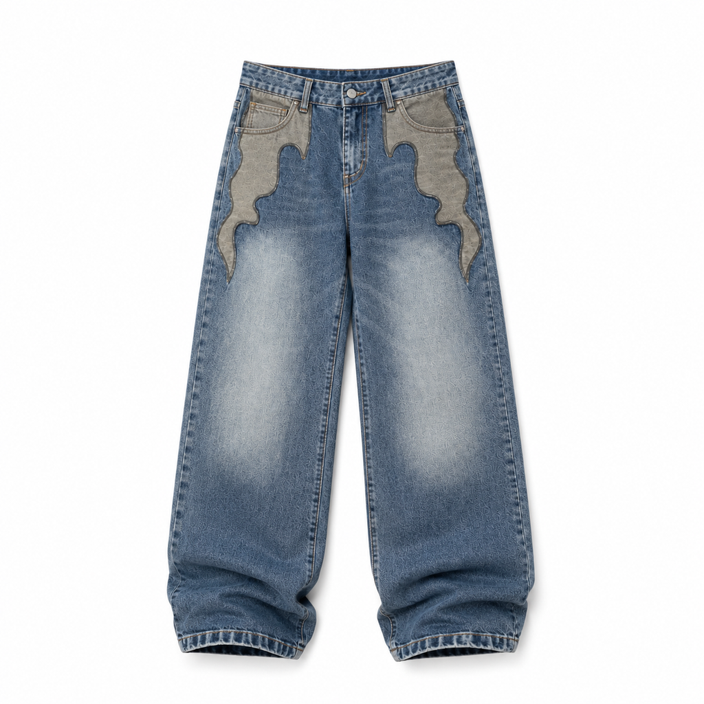 MBW – Jean coupe droite vintage délavé