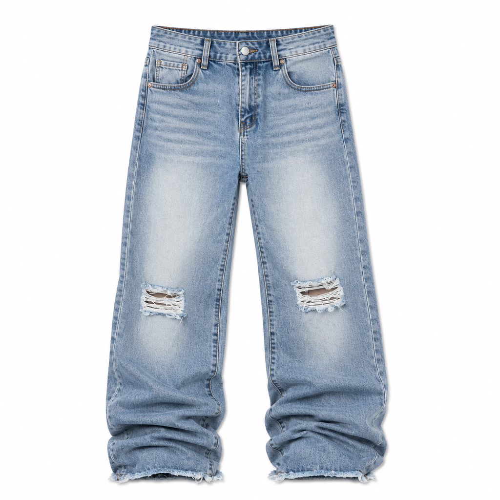 MBW – Jean slim cargo délavé