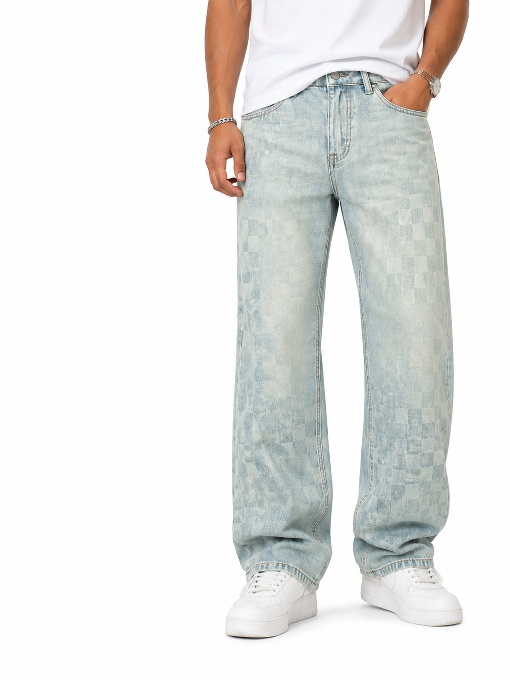 MBW – Jean slim à motif vintage