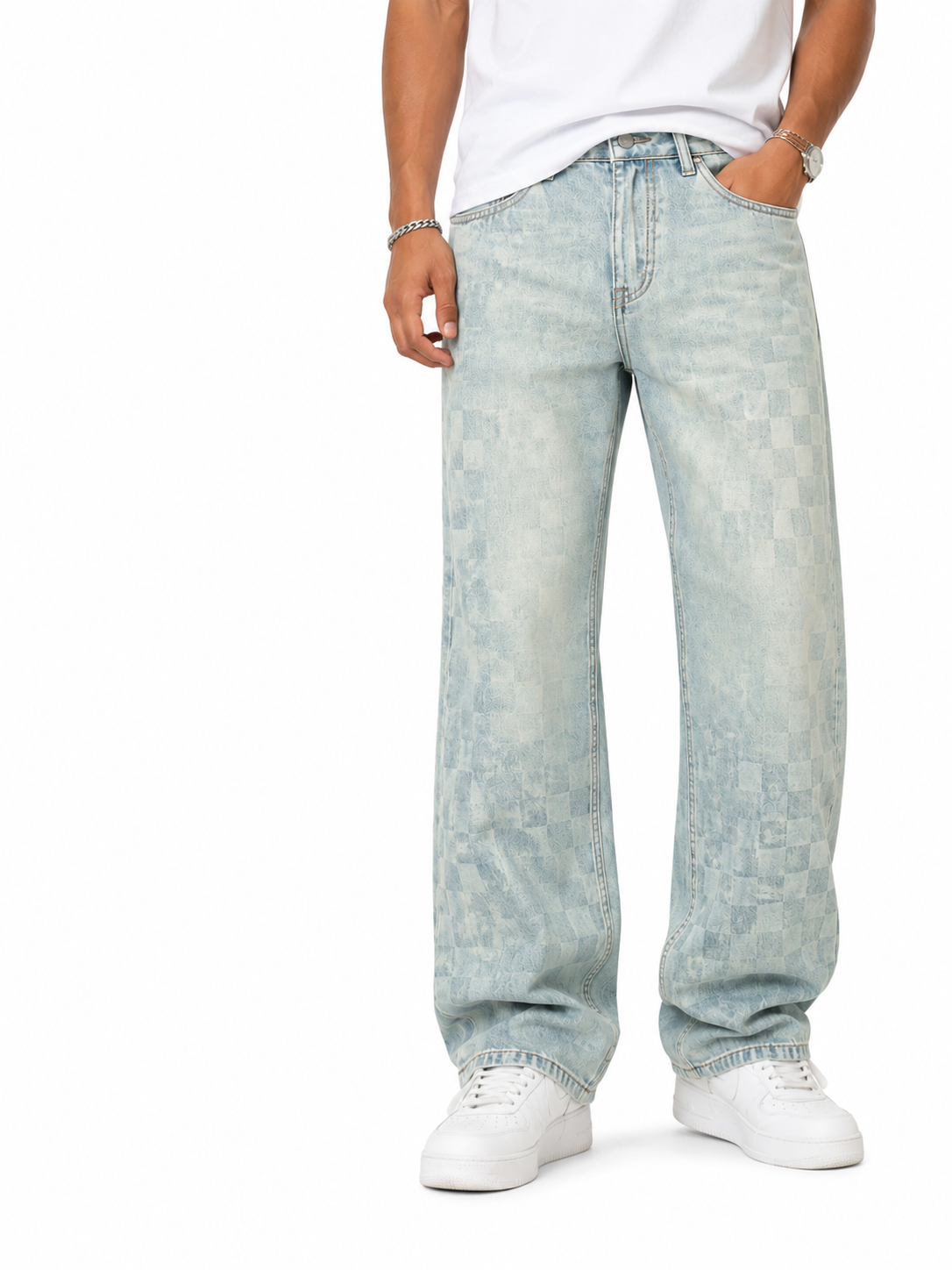 MBW – Jean slim à motif vintage