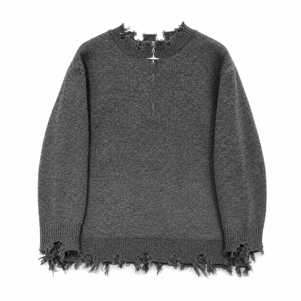 Pull Oversize effet usé