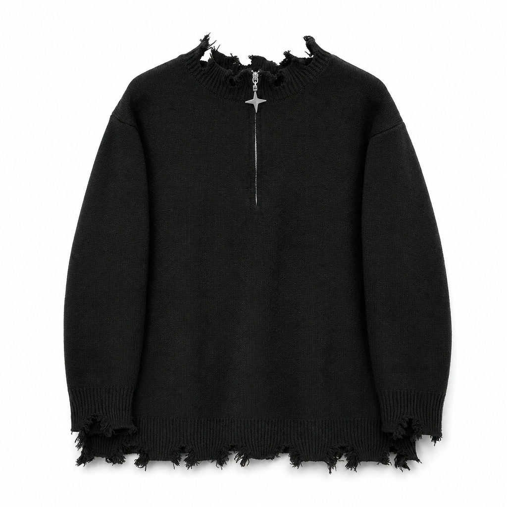Pull Oversize effet usé