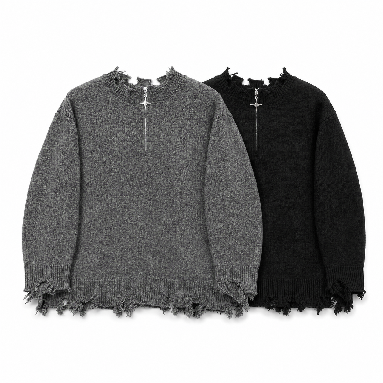 Pull Oversize effet usé