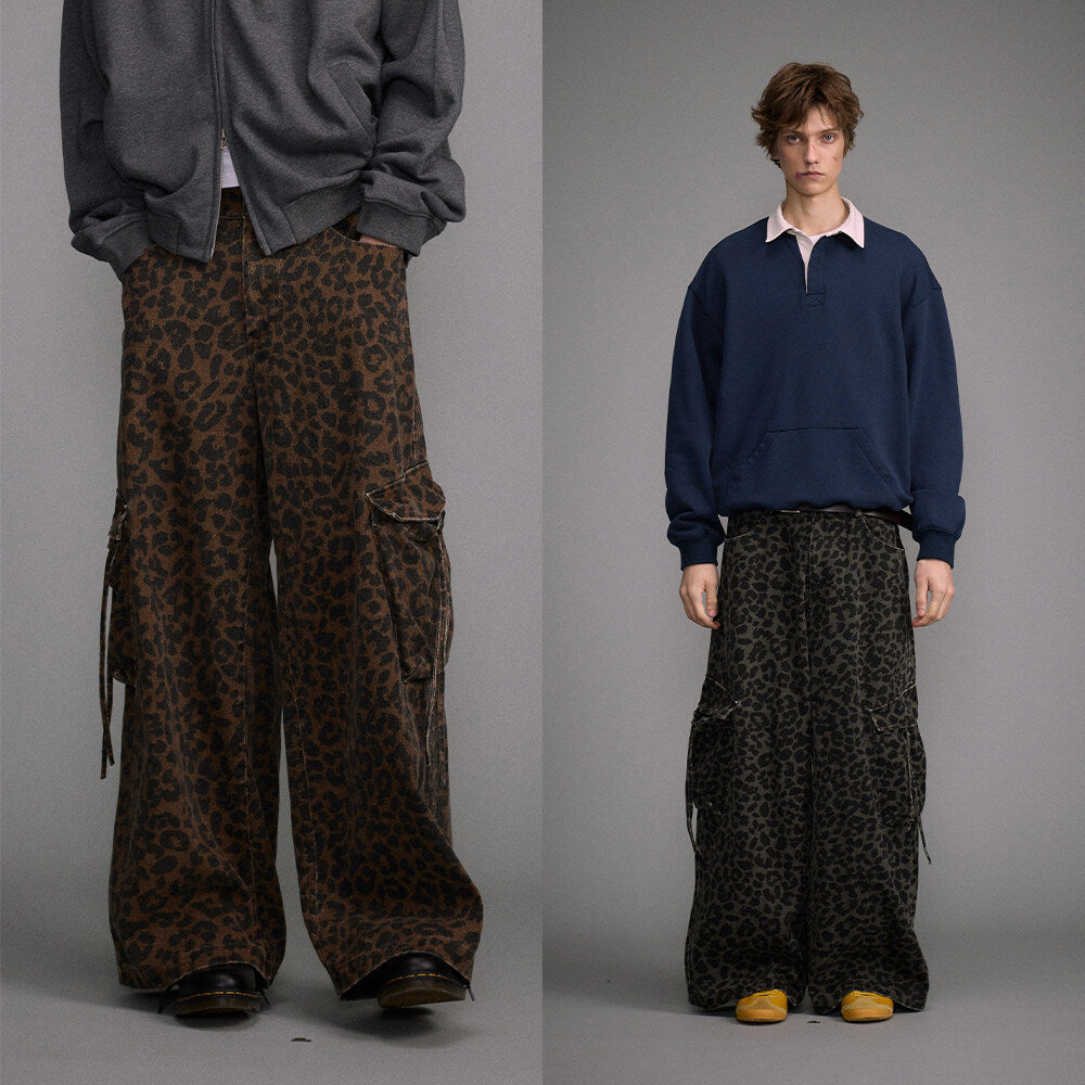 Pantalon Cargo Léopard Vintage