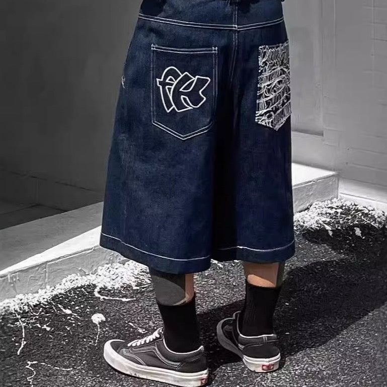 MBW Short Jean Oversize West coast Streetwear