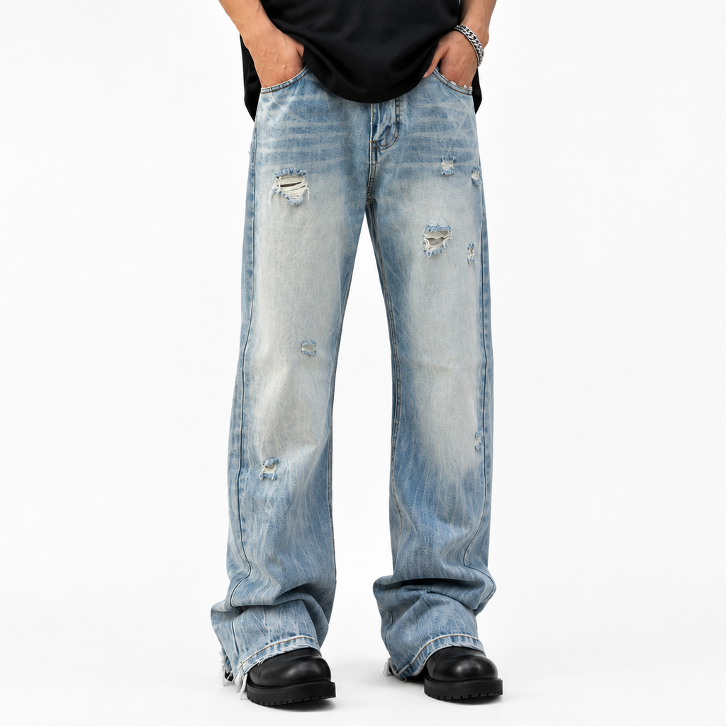 MBW – Jean baggy bleu clair vintage