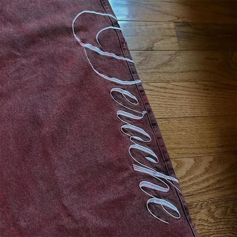 MBW – Jean baggy vintage brodé Y2K