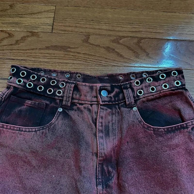 MBW – Jean baggy vintage brodé Y2K